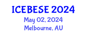 International Conference on Environmental, Biological, Ecological Sciences and Engineering (ICEBESE) May 02, 2024 - Melbourne, Australia