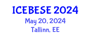 International Conference on Environmental, Biological, Ecological Sciences and Engineering (ICEBESE) May 20, 2024 - Tallinn, Estonia