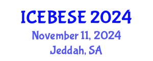 International Conference on Environmental, Biological, Ecological Sciences and Engineering (ICEBESE) November 11, 2024 - Jeddah, Saudi Arabia