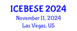 International Conference on Environmental, Biological, Ecological Sciences and Engineering (ICEBESE) November 11, 2024 - Las Vegas, United States