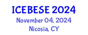 International Conference on Environmental, Biological, Ecological Sciences and Engineering (ICEBESE) November 04, 2024 - Nicosia, Cyprus