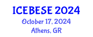 International Conference on Environmental, Biological, Ecological Sciences and Engineering (ICEBESE) October 17, 2024 - Athens, Greece
