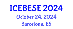 International Conference on Environmental, Biological, Ecological Sciences and Engineering (ICEBESE) October 24, 2024 - Barcelona, Spain