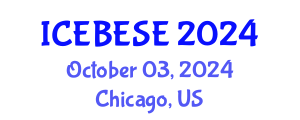 International Conference on Environmental, Biological, Ecological Sciences and Engineering (ICEBESE) October 03, 2024 - Chicago, United States