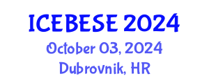 International Conference on Environmental, Biological, Ecological Sciences and Engineering (ICEBESE) October 03, 2024 - Dubrovnik, Croatia