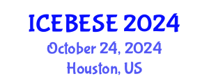 International Conference on Environmental, Biological, Ecological Sciences and Engineering (ICEBESE) October 24, 2024 - Houston, United States
