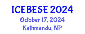 International Conference on Environmental, Biological, Ecological Sciences and Engineering (ICEBESE) October 17, 2024 - Kathmandu, Nepal