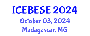 International Conference on Environmental, Biological, Ecological Sciences and Engineering (ICEBESE) October 03, 2024 - Madagascar, Madagascar