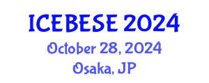 International Conference on Environmental, Biological, Ecological Sciences and Engineering (ICEBESE) October 28, 2024 - Osaka, Japan
