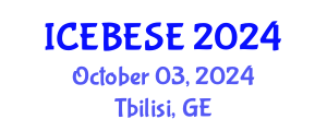 International Conference on Environmental, Biological, Ecological Sciences and Engineering (ICEBESE) October 03, 2024 - Tbilisi, Georgia