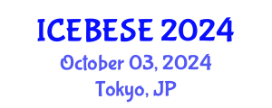 International Conference on Environmental, Biological, Ecological Sciences and Engineering (ICEBESE) October 03, 2024 - Tokyo, Japan