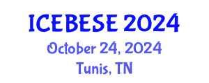 International Conference on Environmental, Biological, Ecological Sciences and Engineering (ICEBESE) October 24, 2024 - Tunis, Tunisia