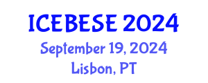 International Conference on Environmental, Biological, Ecological Sciences and Engineering (ICEBESE) September 19, 2024 - Lisbon, Portugal