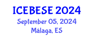 International Conference on Environmental, Biological, Ecological Sciences and Engineering (ICEBESE) September 05, 2024 - Málaga, Spain