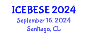 International Conference on Environmental, Biological, Ecological Sciences and Engineering (ICEBESE) September 16, 2024 - Santiago, Chile