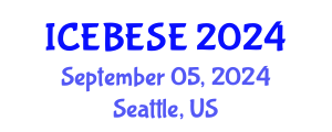 International Conference on Environmental, Biological, Ecological Sciences and Engineering (ICEBESE) September 05, 2024 - Seattle, United States