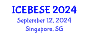 International Conference on Environmental, Biological, Ecological Sciences and Engineering (ICEBESE) September 12, 2024 - Singapore, Singapore