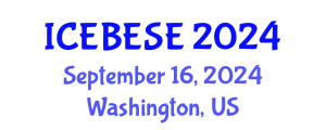 International Conference on Environmental, Biological, Ecological Sciences and Engineering (ICEBESE) September 16, 2024 - Washington, United States