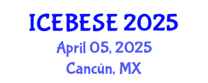 International Conference on Environmental, Biological, Ecological Sciences and Engineering (ICEBESE) April 05, 2025 - Cancún, Mexico