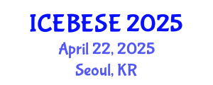 International Conference on Environmental, Biological, Ecological Sciences and Engineering (ICEBESE) April 22, 2025 - Seoul, Republic of Korea