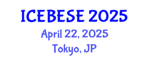 International Conference on Environmental, Biological, Ecological Sciences and Engineering (ICEBESE) April 22, 2025 - Tokyo, Japan