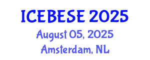 International Conference on Environmental, Biological, Ecological Sciences and Engineering (ICEBESE) August 05, 2025 - Amsterdam, Netherlands