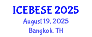 International Conference on Environmental, Biological, Ecological Sciences and Engineering (ICEBESE) August 19, 2025 - Bangkok, Thailand
