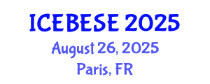 International Conference on Environmental, Biological, Ecological Sciences and Engineering (ICEBESE) August 26, 2025 - Paris, France