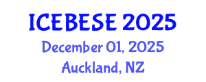 International Conference on Environmental, Biological, Ecological Sciences and Engineering (ICEBESE) December 01, 2025 - Auckland, New Zealand