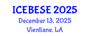 International Conference on Environmental, Biological, Ecological Sciences and Engineering (ICEBESE) December 13, 2025 - Vientiane, Laos