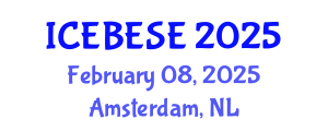 International Conference on Environmental, Biological, Ecological Sciences and Engineering (ICEBESE) February 08, 2025 - Amsterdam, Netherlands