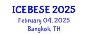 International Conference on Environmental, Biological, Ecological Sciences and Engineering (ICEBESE) February 04, 2025 - Bangkok, Thailand