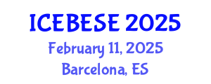 International Conference on Environmental, Biological, Ecological Sciences and Engineering (ICEBESE) February 11, 2025 - Barcelona, Spain