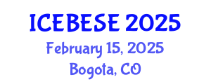 International Conference on Environmental, Biological, Ecological Sciences and Engineering (ICEBESE) February 15, 2025 - Bogota, Colombia