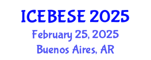 International Conference on Environmental, Biological, Ecological Sciences and Engineering (ICEBESE) February 25, 2025 - Buenos Aires, Argentina