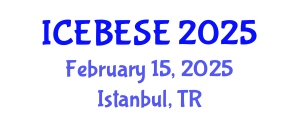 International Conference on Environmental, Biological, Ecological Sciences and Engineering (ICEBESE) February 15, 2025 - Istanbul, Turkey