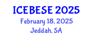 International Conference on Environmental, Biological, Ecological Sciences and Engineering (ICEBESE) February 18, 2025 - Jeddah, Saudi Arabia
