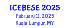 International Conference on Environmental, Biological, Ecological Sciences and Engineering (ICEBESE) February 11, 2025 - Kuala Lumpur, Malaysia