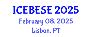 International Conference on Environmental, Biological, Ecological Sciences and Engineering (ICEBESE) February 08, 2025 - Lisbon, Portugal
