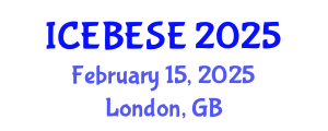 International Conference on Environmental, Biological, Ecological Sciences and Engineering (ICEBESE) February 15, 2025 - London, United Kingdom