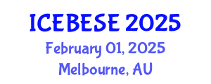 International Conference on Environmental, Biological, Ecological Sciences and Engineering (ICEBESE) February 01, 2025 - Melbourne, Australia