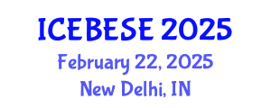 International Conference on Environmental, Biological, Ecological Sciences and Engineering (ICEBESE) February 22, 2025 - New Delhi, India
