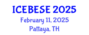 International Conference on Environmental, Biological, Ecological Sciences and Engineering (ICEBESE) February 11, 2025 - Pattaya, Thailand