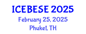 International Conference on Environmental, Biological, Ecological Sciences and Engineering (ICEBESE) February 25, 2025 - Phuket, Thailand