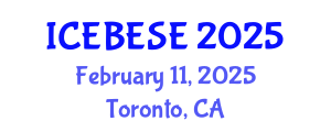 International Conference on Environmental, Biological, Ecological Sciences and Engineering (ICEBESE) February 11, 2025 - Toronto, Canada