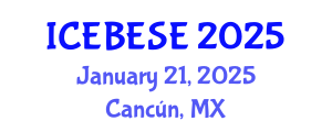 International Conference on Environmental, Biological, Ecological Sciences and Engineering (ICEBESE) January 21, 2025 - Cancún, Mexico