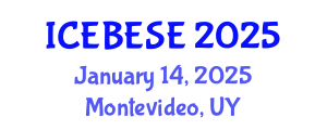 International Conference on Environmental, Biological, Ecological Sciences and Engineering (ICEBESE) January 14, 2025 - Montevideo, Uruguay
