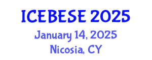 International Conference on Environmental, Biological, Ecological Sciences and Engineering (ICEBESE) January 14, 2025 - Nicosia, Cyprus