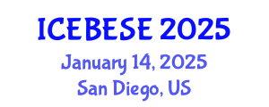 International Conference on Environmental, Biological, Ecological Sciences and Engineering (ICEBESE) January 14, 2025 - San Diego, United States