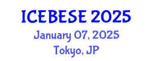 International Conference on Environmental, Biological, Ecological Sciences and Engineering (ICEBESE) January 07, 2025 - Tokyo, Japan